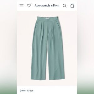 ✨LAST CHANCE! Moving Sale! ✨A&F tailored Sloane pants (green) NWT